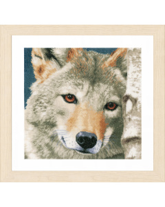 Lanarte PN-0166758 Borduurpakket telpatroon Wolf  ca. 35 x 35 cm - STUK