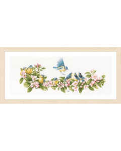 Lanarte PN-0173176 Borduurpakket telpatroon Pimpelmezen ca. 61 x 26 cm - STUK
