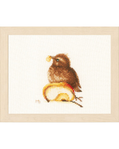 Lanarte PN-0188018 Borduurpakket telpatroon Jong mereltje ca. 14 x 14 cm - STUK
