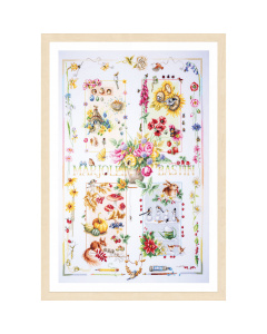 Lanarte PN-0188067 Borduurpakket telpatroon Vier seizoenen ca. 62 x 88 cm - STUK