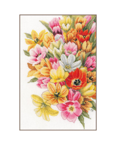 LanArte PN-0205849 Telpakket kit Bedek me met tulpen ca. 28x37cm - STUK