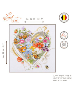 Lanarte PN-0212837 Telpakket kit Bloemenhartje 32x35cm - STUK