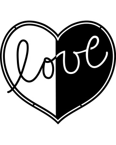 Marabu 0287000000007 Silhouette Sjabloon 15x15 cm 7 love - STUK