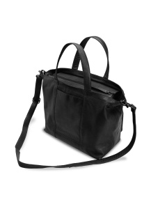 MUUD 2081 Handgemaakte mini-shopper met ritssluiting leer 27x29x16cm - kleur Black