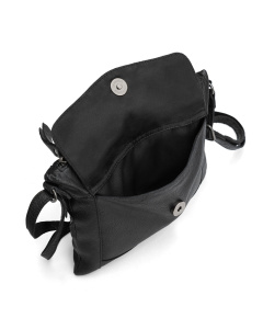 MUUD Vadsø. Handgemaakt leren crossover tas 19x23cm - kleur Black