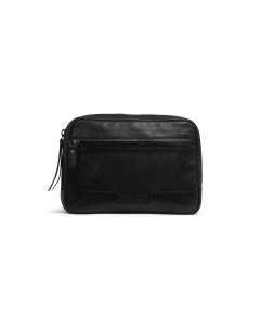 MUUD Sandnes. Handgemaakt leren tas voor handwerkartikelen. 15x22cm - kleur Black