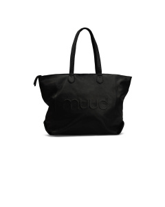 MUUD Laura weekendtas. Handgemaakt leren weekendtas 38x57x40x20cm - kleur Black