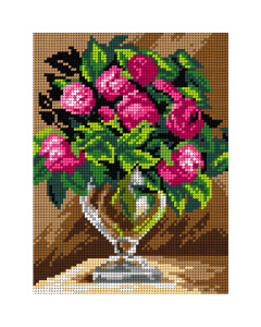 Orchidea 2908F Stramien voorbedrukt Bloemen 18 x 24 cm - STUK