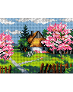 Orchidea 2938F Stramien voorbedrukt Veer 18 x 24 cm - STUK