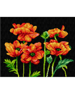 Orchidea 2952M Stramien voorbedrukt Red Poppies - STUK
