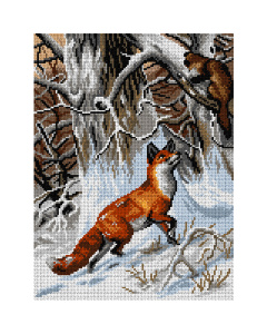 Orchidea 2974J Stramien voorbedrukt Hunting Fox - STUK