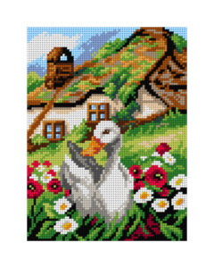 Orchidea 2989F Stramien voorbedrukt Op de weide 18 x 24 cm - STUK