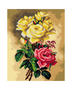 Orchidea 3001H Stramien voorbedrukt Rozen 24 x 30 cm - STUK
