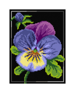 Orchidea 3009F Stramien voorbedrukt Viooltje 18 x 24 cm - STUK