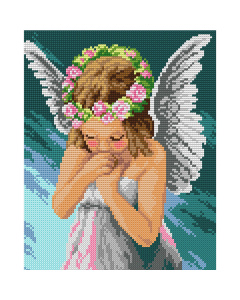 Orchidea 3042H Stramien voorbedrukt Angel 24 x 30 cm - STUK