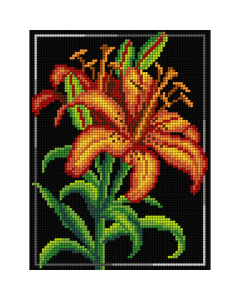 Orchidea 3051F Stramien voorbedrukt Lelie 18 x 24 cm - STUK
