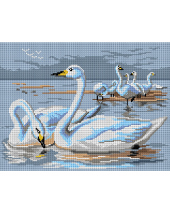 Orchidea 3056J Stramien voorbedrukt Swans - STUK