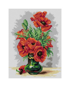 Orchidea 3057J Stramien voorbedrukt Red Poppies - STUK
