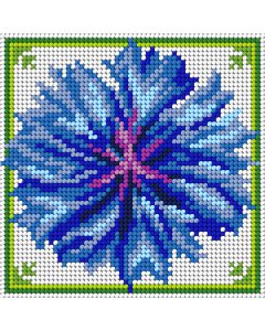 Orchidea 3060D Stramien voorbedrukt Korenbloem 15 x 15 cm - STUK