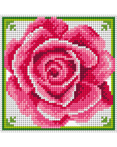 Orchidea 3061D Stramien voorbedrukt Rose 15 x 15 cm - STUK