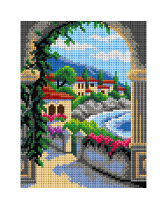Orchidea 3070F Stramien voorbedrukt Vakantie van 18 x 24 cm - STUK