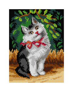 Orchidea 3104F Stramien voorbedrukt Een kat 18 x 24 cm - STUK
