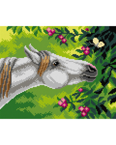 Orchidea 3112H Stramien voorbedrukt paard 24 x 30 cm - STUK