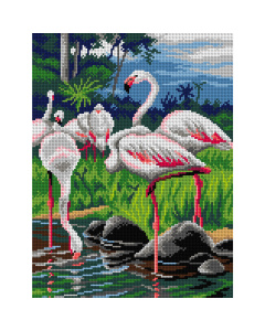 Orchidea 3114J Stramien voorbedrukt Flamingos - STUK