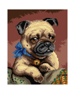 Orchidea 3132H Stramien voorbedrukt Pug 24 x 30 cm - STUK