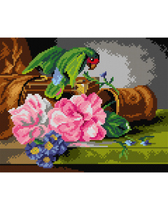 Orchidea 3134H Stramien voorbedrukt Stilllife 24 x 30 cm - STUK