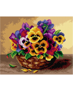 Orchidea 3183H Stramien voorbedrukt Viooltjes 24 x 30 cm - STUK