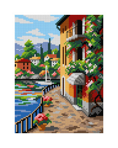 Orchidea 3189F Stramien voorbedrukt Zonnige Seadise 18 x 24 cm - STUK