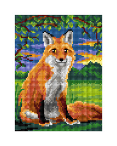 Orchidea 3190F Stramien voorbedrukt Fox 18 x 24 cm - STUK
