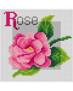 Orchidea 3192D Stramien voorbedrukt rose 15 x 15 cm - STUK