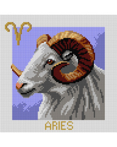 Orchidea 3203H Stramien voorbedrukt Aries 24 x 24 cm - STUK