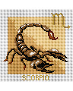 Orchidea 3206H Stramien voorbedrukt Scorpio 24 x 24 cm - STUK