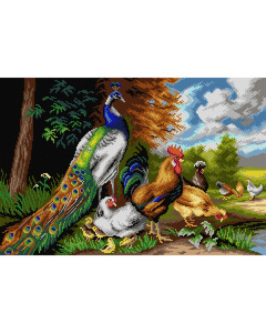 Orchidea 3216Q Stramien voorbedrukt Peacock 40 x 60 cm - STUK