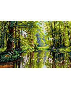 Orchidea 3253Q Stramien voorbedrukt Landschap 40 x 60 cm - STUK
