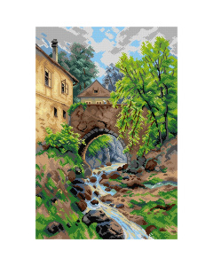 Orchidea 3255Q Stramien voorbedrukt Brug 40 x 60 cm - STUK