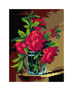 Orchidea 3261F Stramien voorbedrukt Bloesems 18 x 24 cm - STUK
