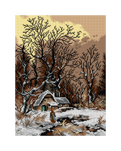 Orchidea 3265J Stramien voorbedrukt Winter 30 x 40 cm - STUK