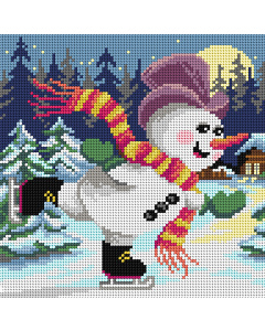 Orchidea 3443H Schaatsende Sneeuwpop 24x24cm - STUK