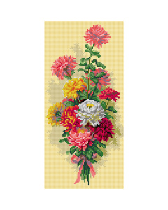 Orchidea 3445J Stramien voorbedrukt Chrysanten - STUK