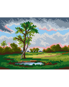 Orchidea 3450F naar Theodore Rousseau - Landschap met figuren 18x24cm - STUK