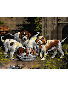 Orchidea 3521J naar Otto Eerelman - Pups drinken water 30x40cm - STUK