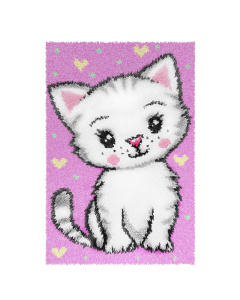 Orchidea 4234 Voorbedrukt knoop kleedpakket Kitten 74,5x50cm - STUK
