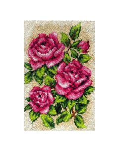 Orchidea 4235 Voorbedrukt knoop kleedpakket Rozen 74,5x50cm - STUK