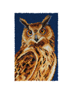 Orchidea 4237 Voorbedrukt knoop kleedpakket Uil 50x74,5cm - STUK