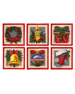Orchidea 5106 Voorbedrukt kruissteek borduurpakket Onderzetters 11,5x11,5 cm - STUK