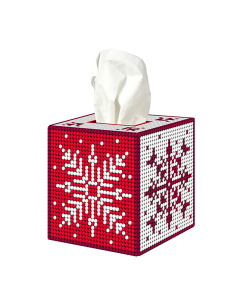 Orchidea 5110  Tissuedoos plastic canvas pakket Noorse patronen 13x12x12cm - STUK